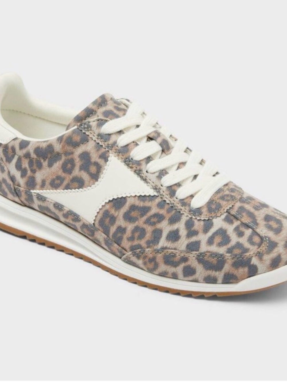 Universal Thread Leopard Print Women's Skyler Sneakers - White Trim